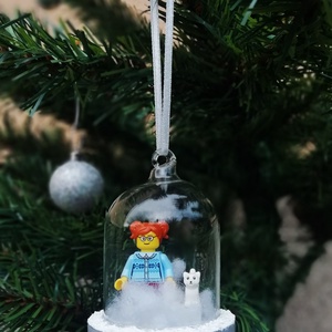 Karácsonyfafüggő - személyre szabható LEGO minifigurával (6x10 cm)  - karácsony - karácsonyi lakásdekoráció - karácsonyfadíszek - Meska.hu