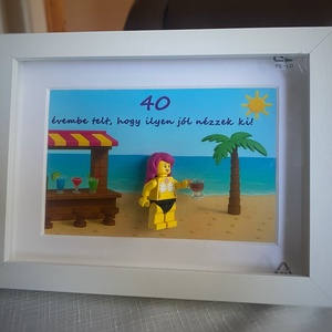 Születésnapi LEGO kép (13x18cm), Otthon & Életmód, Dekoráció, Kép & Falikép, Képkeret, Mindenmás, MESKA