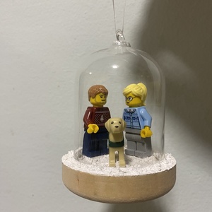 Karácsonyfafüggő - személyre szabható LEGO minifigurával (6x10 cm) , Karácsony, Karácsonyi lakásdekoráció, Karácsonyfadíszek, Mindenmás, MESKA