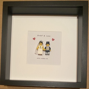 Esküvői kép LEGO� figurákból - esküvő - emlék & ajándék - nászajándék - nászajándék gyűjtők - Meska.hu