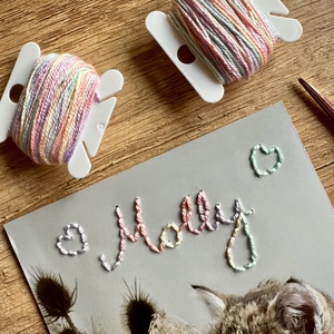 Egyedi fotóhímzés házi kedvenced nevével  - diy (csináld magad) - szabásminta, útmutató - hímzés minta - Meska.hu