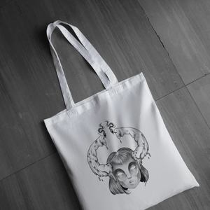 Gyertya lány táska , Táska & Tok, Bevásárlás & Shopper táska, Shopper, textiltáska, szatyor, Fotó, grafika, rajz, illusztráció, Festett tárgyak, MESKA