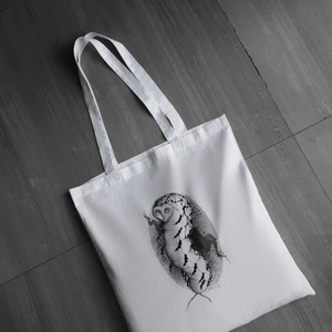 Hernyó bagoly táska , Táska & Tok, Bevásárlás & Shopper táska, Shopper, textiltáska, szatyor, Fotó, grafika, rajz, illusztráció, Festett tárgyak, MESKA