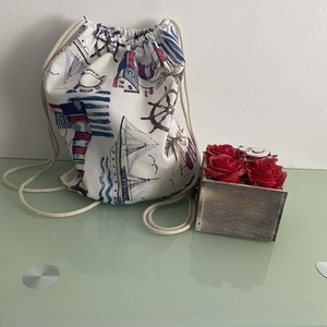 Loneta zsinóros szövet hátizsák - táska & tok - hátizsák - tornazsák, gymbag - Meska.hu