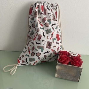 zsinóros szövet hátizsák, Táska & Tok, Hátizsák, Tornazsák, Gymbag, Varrás, MESKA