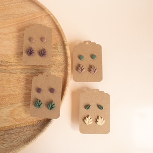 Pötty fülbevaló szett, Őszi leveles fülbevaló, Zöld bedugós fülbevaló, Polimer süthető gyurma, Pasztell színek, Falevél - ékszer - fülbevaló - pötty fülbevaló - Meska.hu