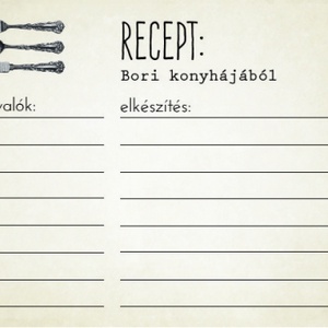 Névre szóló ajándék recept lap (4db) -  - Meska.hu