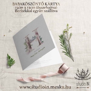 Babaköszöntő lap, Megérkeztem képeslap, Bababejelentő kártya,  - otthon & életmód - papír, írószer - Meska.hu