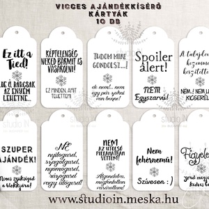 Karácsonyi vicces ajándékkísérő, születésnapi ajándékkísérő, ajándékkártya,  -  - Meska.hu