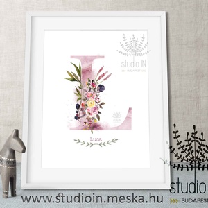 MONOGRAM FALIKÉP, Babaszoba dekoráció, -L- betű -  - Meska.hu