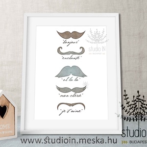 BAJUSZ falikép gyerekszobába, , Otthon & Életmód, Babaszoba, gyerekszoba, Babaszoba kép, Fotó, grafika, rajz, illusztráció, MESKA