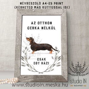 Személyre szóló, egyedi kutyás falikép, házi kedvenc falikép, kutyás dekoráció, névreszóló kutyus kép  -  - Meska.hu