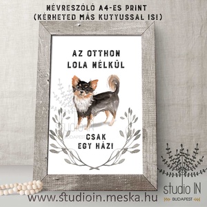 Személyre szóló, egyedi kutyás falikép, házi kedvenc falikép, kutyás dekoráció, névreszóló kutyus kép  - otthon & életmód - dekoráció - kép & falikép - poszter - Meska.hu
