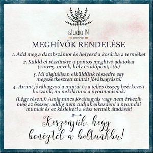 Téli elegáns Meghívó, Esküvői Meghívó, Kék Esküvő, kék Meghívó szett,  - esküvő - meghívó & kártya - menü - Meska.hu