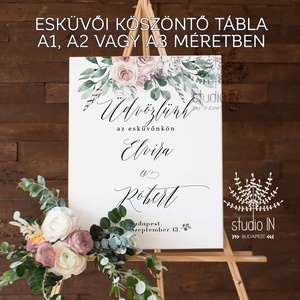 Esküvői üdvözlő tábla, esküvői köszöntő tábla, Esküvői Vendégváró tábla - esküvő - dekoráció - tábla & jelzés - Meska.hu