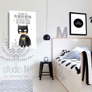 szuperhős fali kép, fiú szoba dekoráció, batman fali kép,  -  - Meska.hu