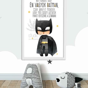 szuperhős fali kép, fiú szoba dekoráció, batman fali kép,  -  - Meska.hu