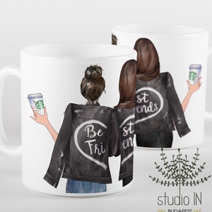 Barátság bögre, trendi bögre, legjobb barát bögre, bff, névreszóló bögre -  - Meska.hu