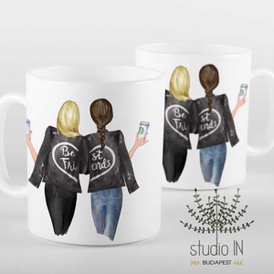 Barátság bögre, trendi bögre, legjobb barát bögre, bff, névreszóló bögre -  - Meska.hu