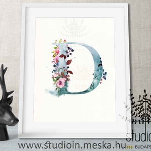 MONOGRAM FALIKÉP, Babaszoba dekoráció, -A- betű - otthon & életmód - babaszoba, gyerekszoba - babaszoba kép - Meska.hu