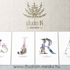 MONOGRAM FALIKÉP, Babaszoba dekoráció, -A- betű - otthon & életmód - babaszoba, gyerekszoba - babaszoba kép - Meska.hu