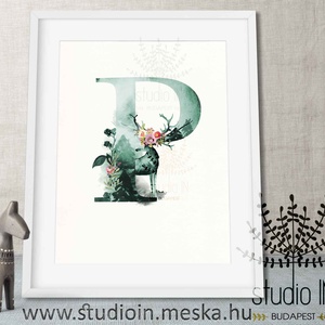MONOGRAM FALIKÉP, Babaszoba dekoráció, -A- betű - otthon & életmód - babaszoba, gyerekszoba - babaszoba kép - Meska.hu