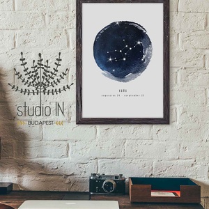 HOROSZKÓP FALI PRINT, CSILLAGJEGY KÉP, HOROSZKÓP PRINT, CSILLAGKÉP fali dekoráció - otthon & életmód - dekoráció - kép & falikép - Meska.hu