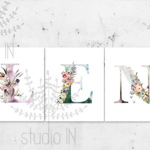 MONOGRAM FALIKÉP, Babaszoba dekoráció, -L- betű -  - Meska.hu