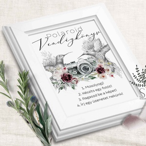 Esküvői vendégkönyv jelző felirat, Esküvő, Dekoráció, Tábla & Jelzés, Fotó, grafika, rajz, illusztráció, Meska
