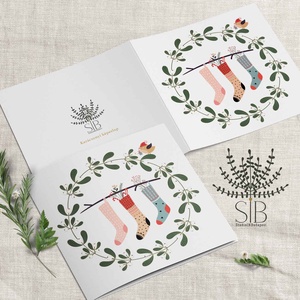 karácsonyi képeslap, karácsonyi ajándékkísérő, karácsonyi üdvözlő lap - Meska.hu