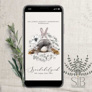 Húsvéti digitális képeslap, letölthető húsvéti üdvözlő - otthon & lakás - papír írószer - képeslap & levélpapír - Meska.hu