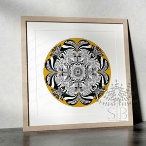 Mandala, Doodle mandala, Zentangle, Mandala rajz, Mandala print -  - Meska.hu