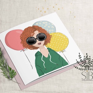 Születésnapi képeslap, szülinapi névreszóló képeslap, barátnő képeslap, csajos ajándék - otthon & életmód - papír, írószer - Meska.hu