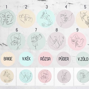 Vonalrajz, arc vonalrajz, férfi és női arc vonalrajzok, minimalista falikép, egyvonalas rajz, násza - otthon & életmód - dekoráció - kép & falikép - Meska.hu