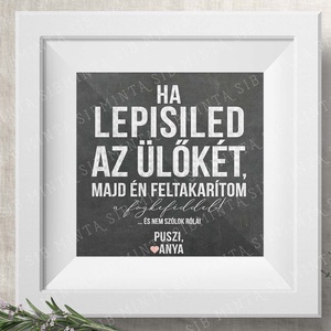 Vicces fürdőszobai fali dekoráció, humoros mosdó dekoráció, krétatábla hatású nyomtatott dekoráció - otthon & életmód - dekoráció - Meska.hu
