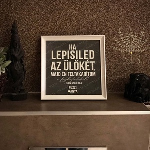 Vicces fürdőszobai fali dekoráció, humoros mosdó dekoráció, krétatábla hatású nyomtatott dekoráció - otthon & életmód - dekoráció - Meska.hu