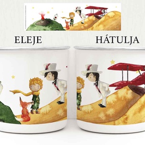 Kis herceg grafikás zománcozott fém bögre - otthon & életmód - konyhafelszerelés, tálalás - tálalás - bögre & csésze - Meska.hu