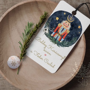 Névre szóló Diótörős karácsonyi ajándékkísérő, Diótörős ünnepi ajándékkísérő, ajándékátadó  , Karácsony, Karácsonyi ajándékozás, Karácsonyi képeslap, üdvözlőlap, ajándékkísérő, Fotó, grafika, rajz, illusztráció, MESKA