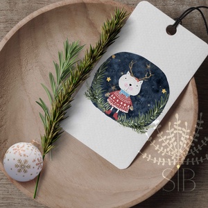 Macskás névre szóló karácsonyi ajándékkísérő, cica mintás ünnepi ajándékátadó  , Karácsony, Karácsonyi ajándékozás, Karácsonyi ajándékcsomagolás, Fotó, grafika, rajz, illusztráció, MESKA