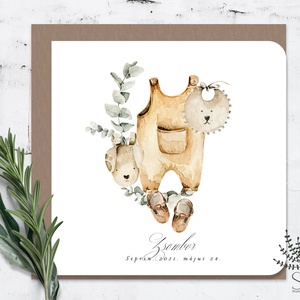 Bohém, babaruha mintás Babaköszöntő Megérkeztem lap kisfiúknak - otthon & életmód - papír, írószer - Meska.hu