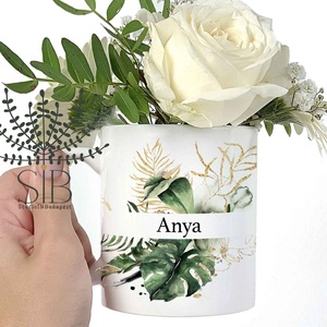 Anya Bögre, bögre anyukáknak, anya ajándék bögre zöld növényes bögre - otthon & életmód - konyhafelszerelés, tálalás - tálalás - bögre & csésze - Meska.hu
