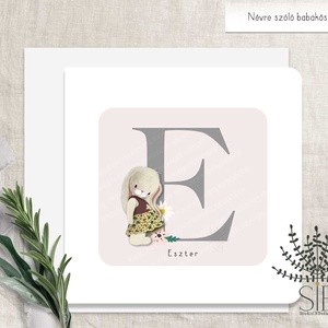 Névre szóló gratulációs képeslap babaszületésre, Gratulálunk a kisbabához képeslap, megérkeztem képeslap - otthon & életmód - papír, írószer - Meska.hu