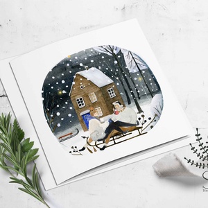 Karácsonyi szánkózás képeslap - otthon & életmód - papír, írószer - ajándékozás kellékei - képeslap, üdvözlőlap - Meska.hu Karácsonyi szánkózás képeslap - otthon & életmód - papír, írószer - ajándékozás kellékei - képeslap, üdvözlőlap - Meska.hu