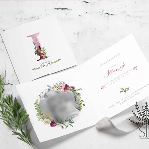 Monogramos Megérkeztem babaszületési értesítő - otthon & életmód - papír, írószer - Meska.hu