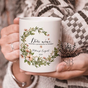 Ballagási bögre óvodai ballagásra, virágos grafikával, egyedi felirattal - otthon & életmód - konyhafelszerelés, tálalás - tálalás - bögre & csésze - Meska.hu