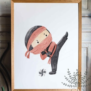 Ninja gyermekszobai poszter kép - otthon & életmód - babaszoba, gyerekszoba - babaszoba kép - Meska.hu
