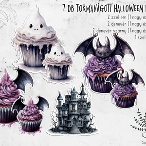 Halloween party dekoráció, formavágott halloween-es muffin mintás süti díszítő, Otthon & Életmód, Dekoráció, Halloween, Halloweeni dekoráció, Fotó, grafika, rajz, illusztráció, MESKA