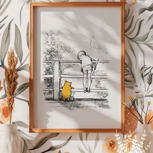 Klasszikus Micimackó illusztráció, 3 db-os Micimackó print gyerekszoba kép - otthon & életmód - babaszoba, gyerekszoba - babaszoba kép - Meska.hu