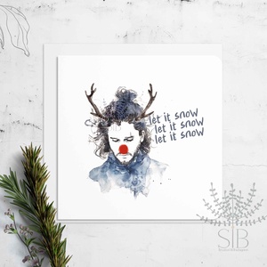 Jon Snow Karácsonyi képeslap, let it snow, Karácsony, Karácsonyi ajándékozás, Karácsonyi képeslap, üdvözlőlap, ajándékkísérő, Fotó, grafika, rajz, illusztráció, MESKA
