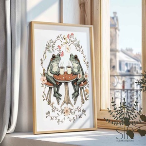 Békás falikép - házassági évfordulóra, páros ajándék Modern stílusú virágos print - otthon & életmód - dekoráció - kép & falikép - poszter - Meska.hu